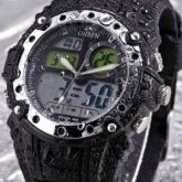 Moda Alarm Analog Dive Watch Esporte Masculina OHSEN - Preto